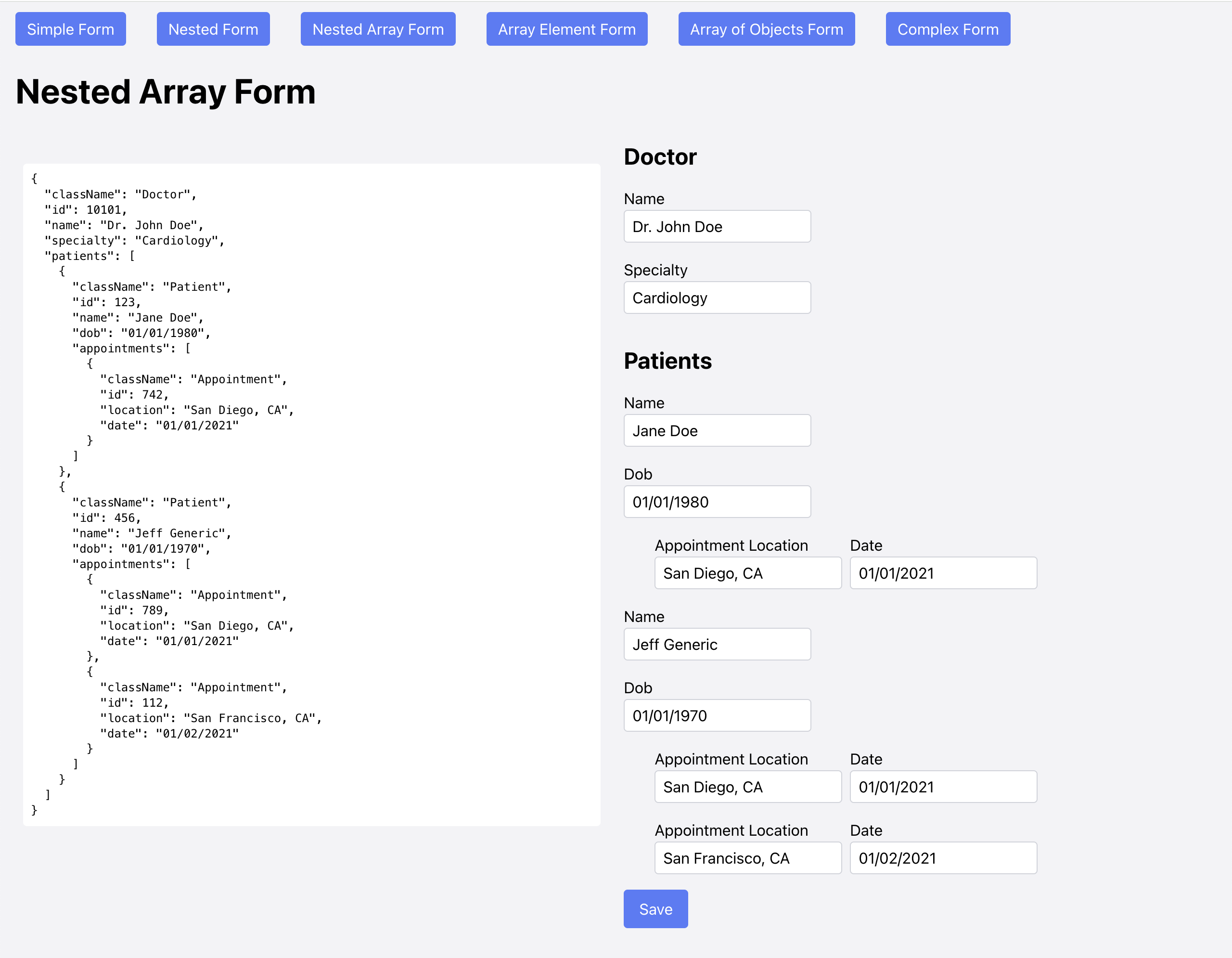 nested array form screenshot